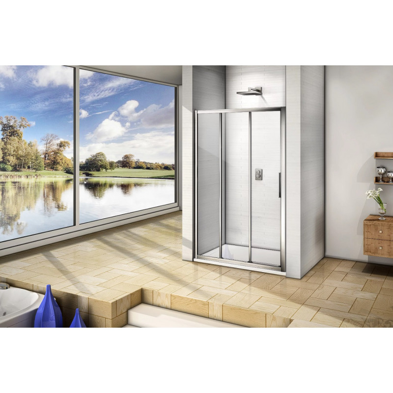 Душевая дверь 140х185см хром GoodDoor Orion ОР00008
