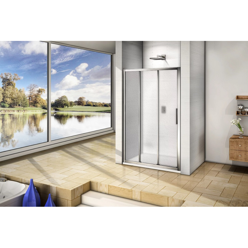 Душевая дверь матовое стекло 130х185см хром GoodDoor Orion ОР00004