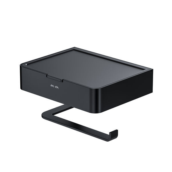 Держатель туалетной бумаги с полкой для телефона черный Am.pm Inspire 2.0 A50A341522
