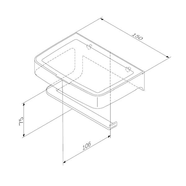 Держатель туалетной бумаги с полкой для телефона черный Am.pm Inspire 2.0 A50A341522