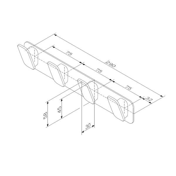 Крючок четверной настенный черный Am.pm Inspire 2.0 A50A35922