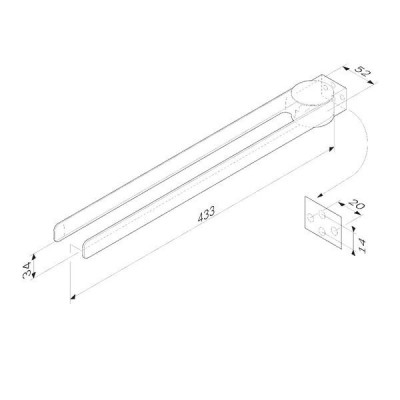 Держатель полотенец черный Am.pm Inspire 2.0 A50A32622
