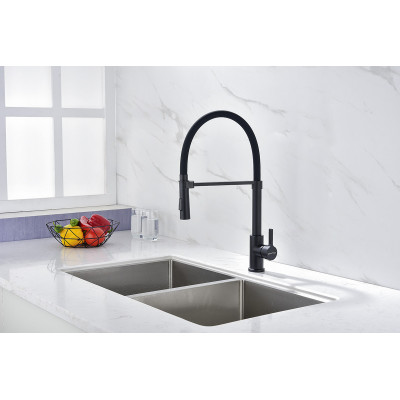Смеситель для кухни черный Paulmark Halt Ha214021-401