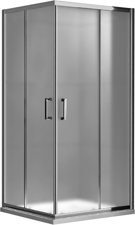 Душевой уголок 80x80 Gemy Victoria S30152M, стекло матовое, профиль хром