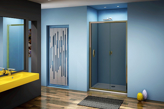 Душевая дверь тонированное стекло 110х185см бронза GoodDoor Jazz ДЖ00031