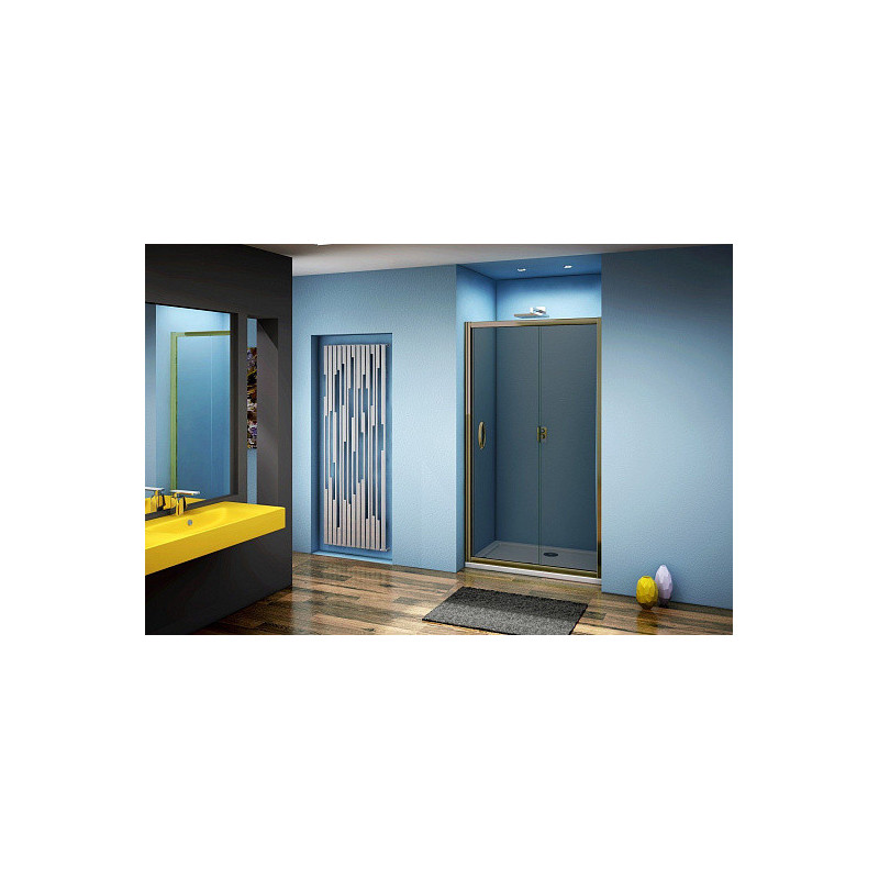 Душевая дверь тонированное стекло 140х185см бронза GoodDoor Jazz ДЖ00034