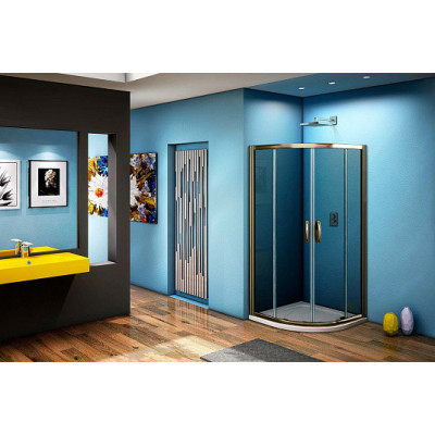 Душевой уголок тонированное стекло 80х80х185см бронза GoodDoor Jazz ДЖ00035