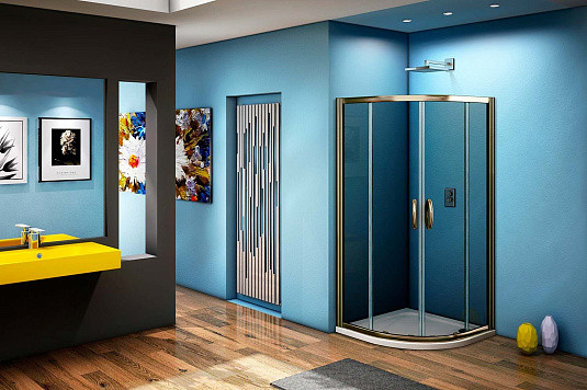 Душевой уголок тонированное стекло 100х100х185см бронза GoodDoor Jazz ДЖ00037