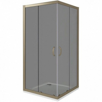 Душевой уголок тонированное стекло 90х90х185см бронза GoodDoor Jazz ДЖ00040