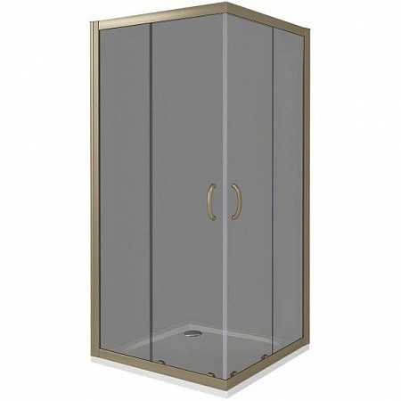 Душевой уголок тонированное стекло 90х90х185см бронза GoodDoor Jazz ДЖ00040