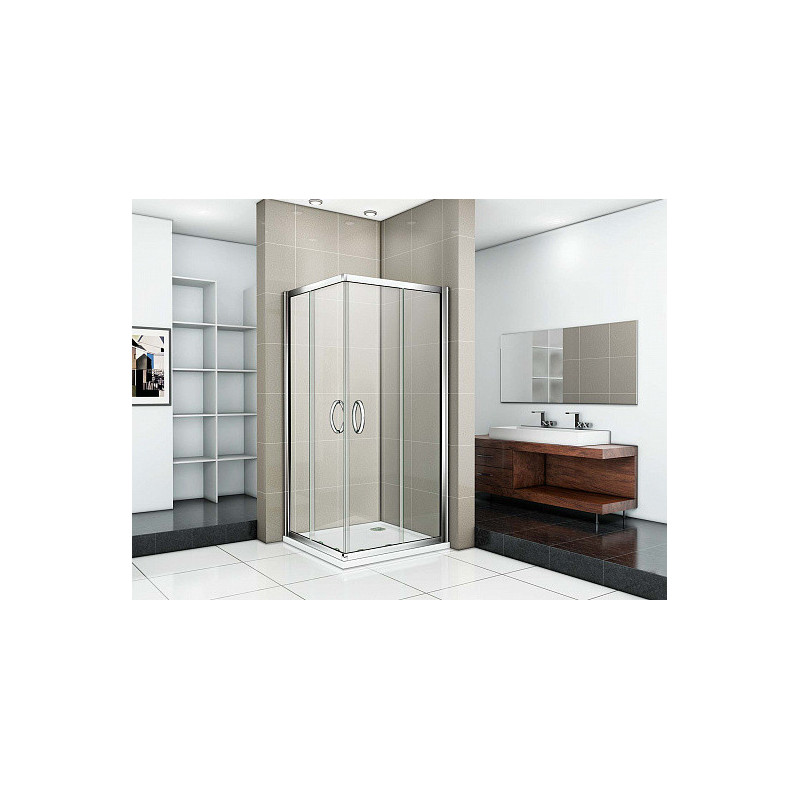Душевой уголок 80х80х185см хром GoodDoor Infinity ИН00014