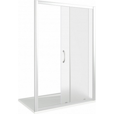 Душевая дверь матовое стекло 130х185см белая GoodDoor Latte ЛА00024