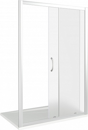 Душевая дверь матовое стекло 140х185см белая GoodDoor Latte ЛА00025