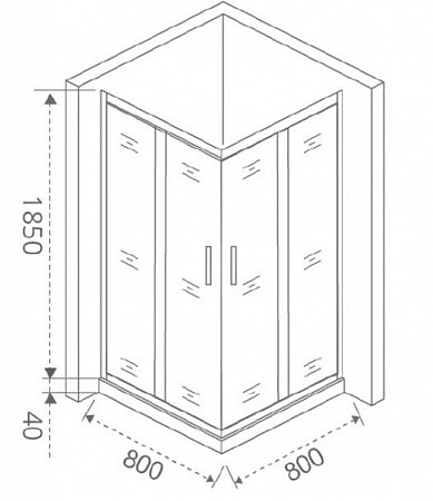 Душевой уголок 90х90х185см белый GoodDoor Latte ЛА00006