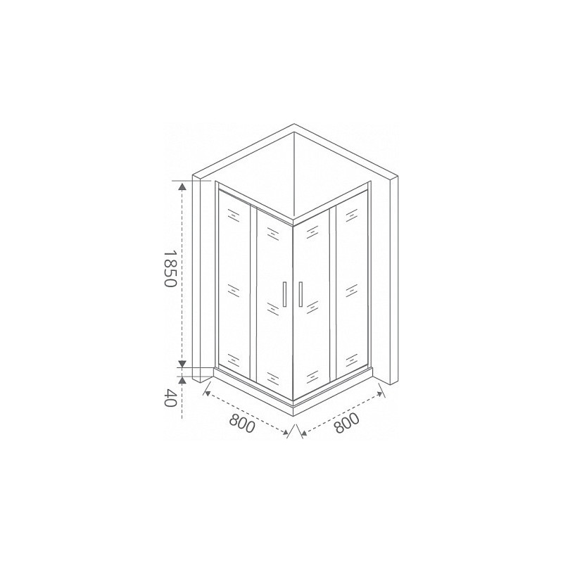 Душевой уголок матовое стекло 90х90х185см белый GoodDoor Latte ЛА00020