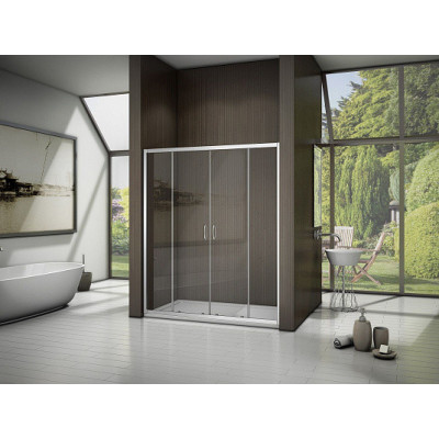 Душевая дверь 150х185см белая GoodDoor Latte ЛА00030