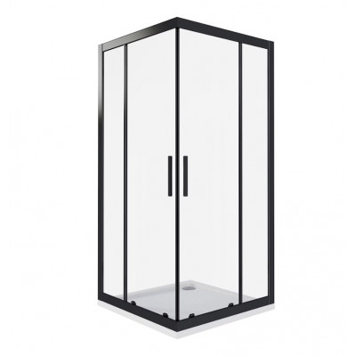 Душевой уголок 90х90х190см черный GoodDoor Cofe КФ00006
