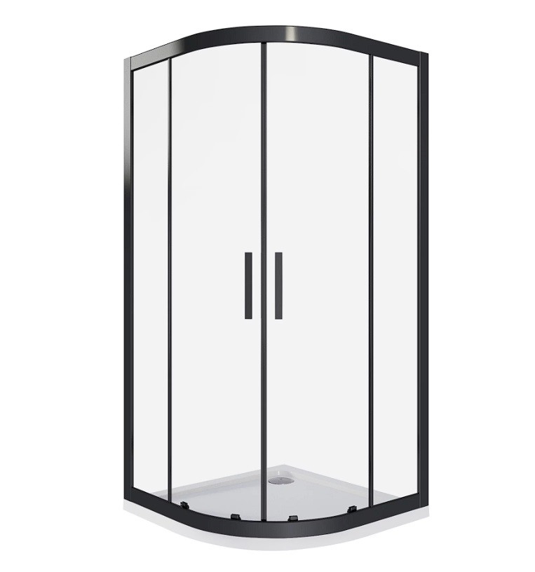 Душевой уголок 80х80х190см черный GoodDoor Cofe КФ00001