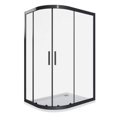 Душевой уголок 120х80х190см черный GoodDoor Cofe КФ00004