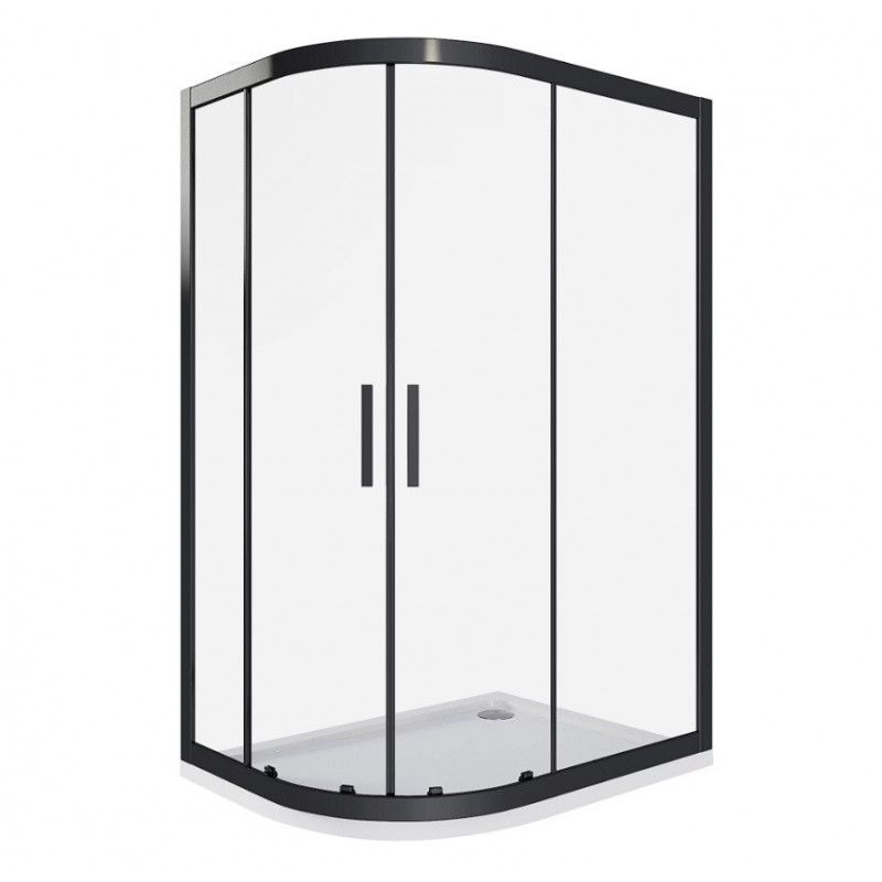Душевой уголок 120х80х190см черный GoodDoor Cofe КФ00004