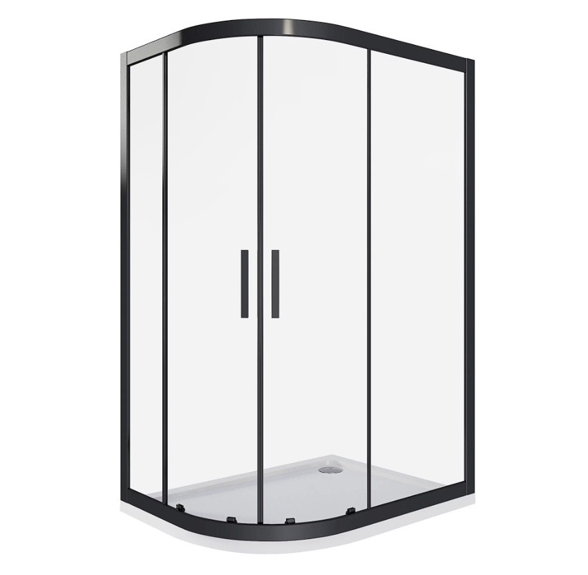 Душевой уголок 120х80х190см черный GoodDoor Cofe КФ00004