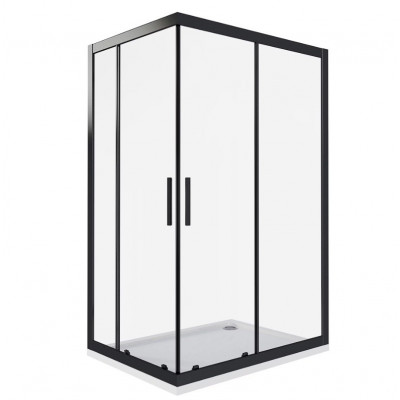 Душевой уголок 120х80х190см черный GoodDoor Cofe КФ00008