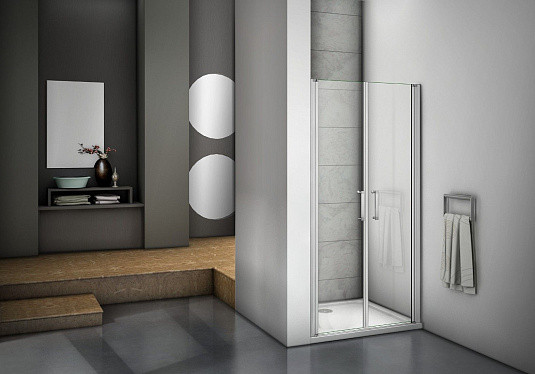 Душевая дверь 80х185см белая GoodDoor Mokka МК00012