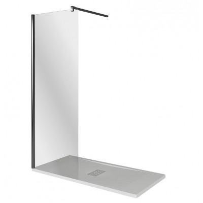 Душевая перегородка 120х195см черная GoodDoor Walk In ВИ00015