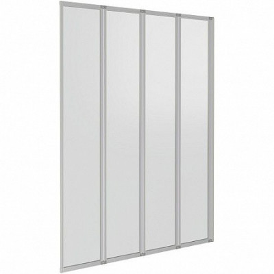 Душевая шторка на ванну матовое стекло 100х140см хром GoodDoor Screen ПД00026