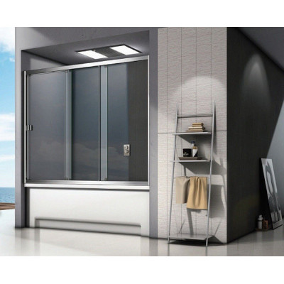 Душевая шторка на ванну 180х140см хром GoodDoor Screen ПД00103