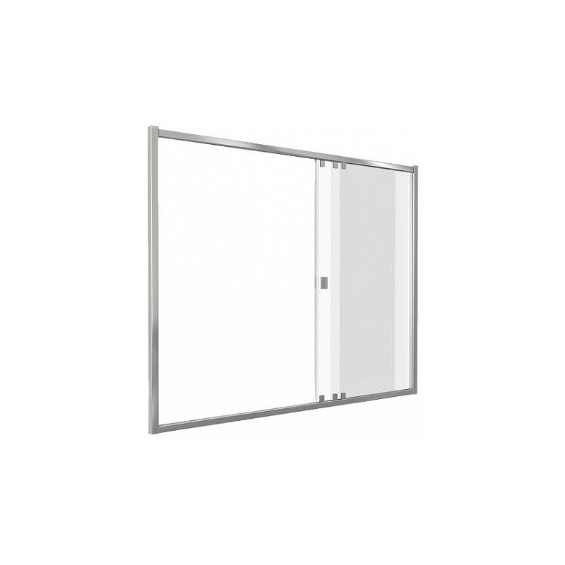 Душевая шторка на ванну матовое стекло 140х140см хром GoodDoor Screen ПД00108