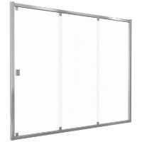 Душевая шторка на ванну матовое стекло 150х140см хром GoodDoor Screen ПД00115
