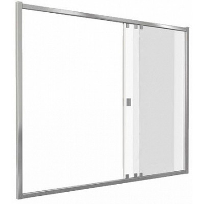 Душевая шторка на ванну матовое стекло 150х140см хром GoodDoor Screen ПД00115
