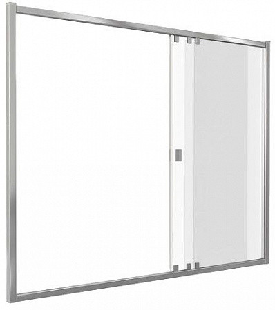 Душевая шторка на ванну матовое стекло 160х140см хром GoodDoor Screen ПД00109