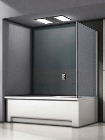 Боковая стенка на ванну матовое стекло 75х140см хром GoodDoor Screen ПД00113