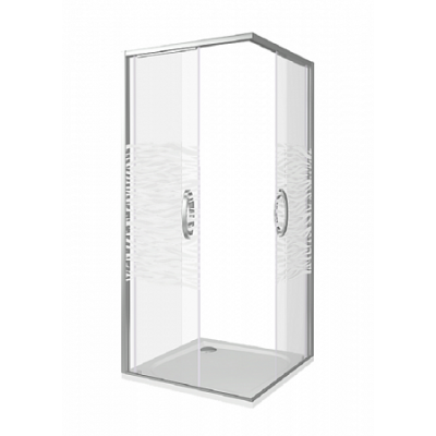 Душевой уголок стекло с узором 90х90х195см хром GoodDoor Antares АН00013