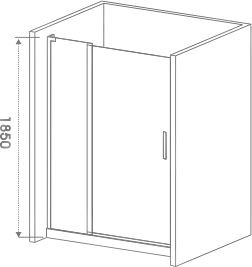 Душевая дверь стекло с узором 140х185см хром GoodDoor Pandora ПД00045