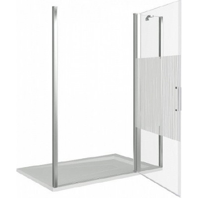 Душевая дверь стекло с узором 140х185см хром GoodDoor Pandora ПД00045