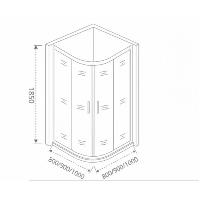 Душевой уголок стекло с узором 80х80х185см хром GoodDoor Infinity ИН00062