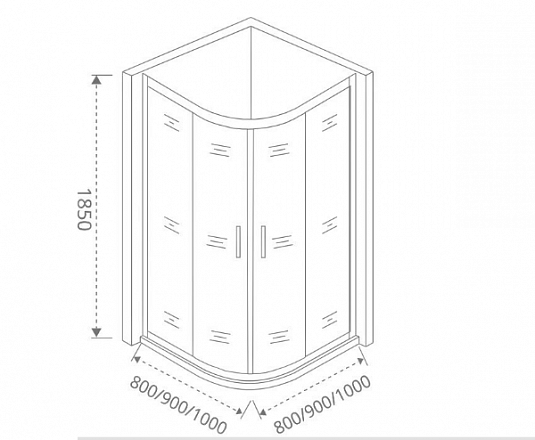 Душевой уголок стекло с узором 80х80х185см хром GoodDoor Infinity ИН00062