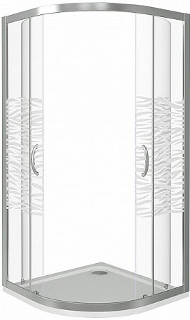 Душевой уголок стекло с узором 80х80х185см хром GoodDoor Infinity ИН00062