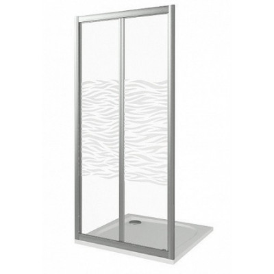 Душевая дверь стекло с узором 100х185см хром GoodDoor Infinity ИН00069
