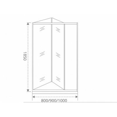 Душевая дверь стекло с узором 100х185см хром GoodDoor Infinity ИН00069
