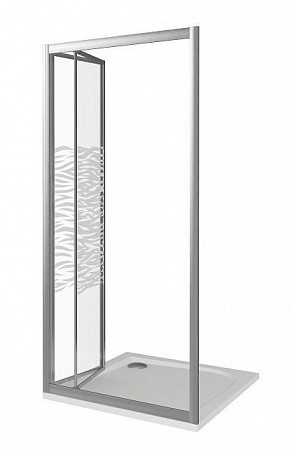 Душевая дверь стекло с узором 100х185см хром GoodDoor Infinity ИН00069