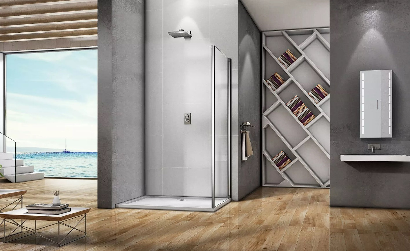 Боковая часть 100х185см хром GoodDoor Lira ЛИ00011