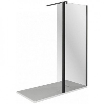 Душевая перегородка 90х195см черная GoodDoor Walk In ВИ00022