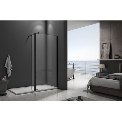 Душевая перегородка 90х195см черная GoodDoor Walk In ВИ00022