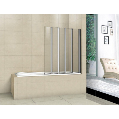 Душевая шторка на ванну 120х140см хром GoodDoor Screen ПД00082