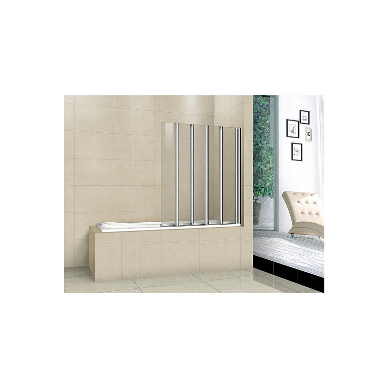 Душевая шторка на ванну 120х140см хром GoodDoor Screen ПД00082