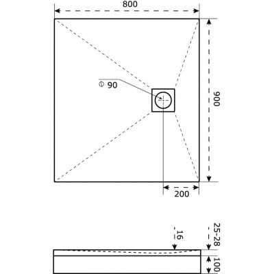 Каркас для душевого поддона GoodDoor Essentia КП00030